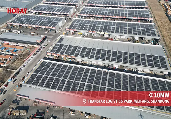 Horay Solar Powers 10MW Rooftop PV Project at Transfar Logistics Park in Weifang, China