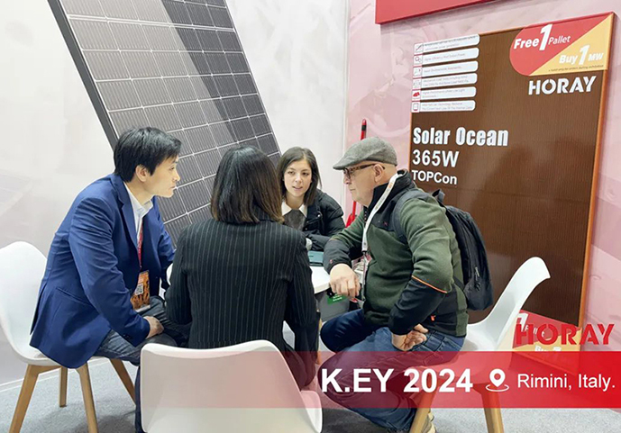 Horay Solar Dazzles at Italian Exhibition, Red Modules Command Attention